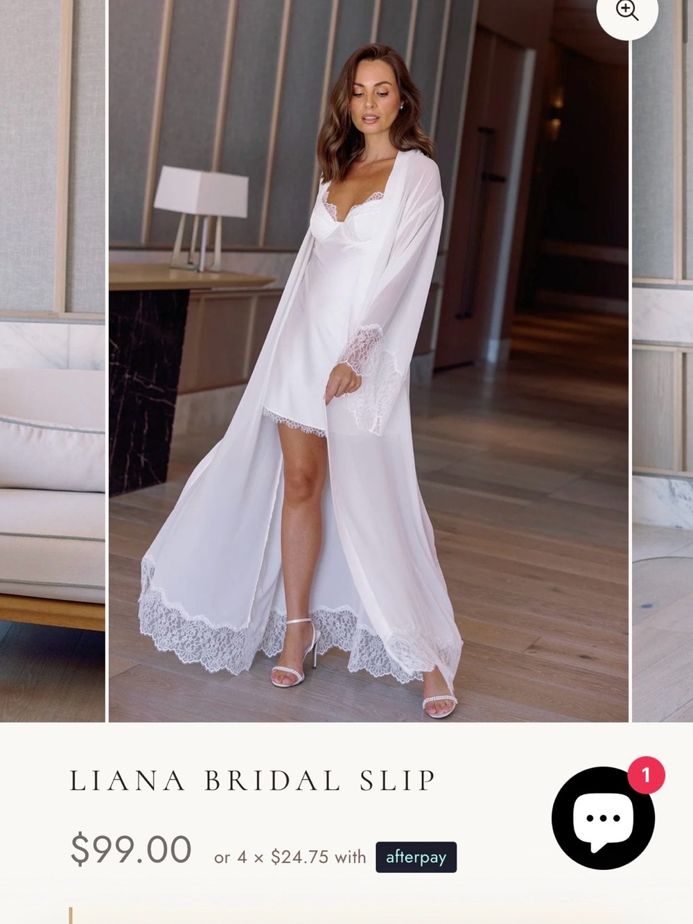 NWT Le Rose Bridal Slip